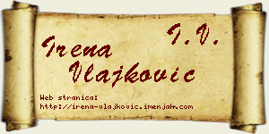 Irena Vlajković vizit kartica